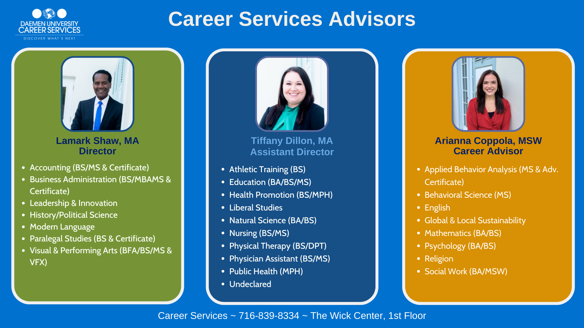 Career Advisors Fall 2022