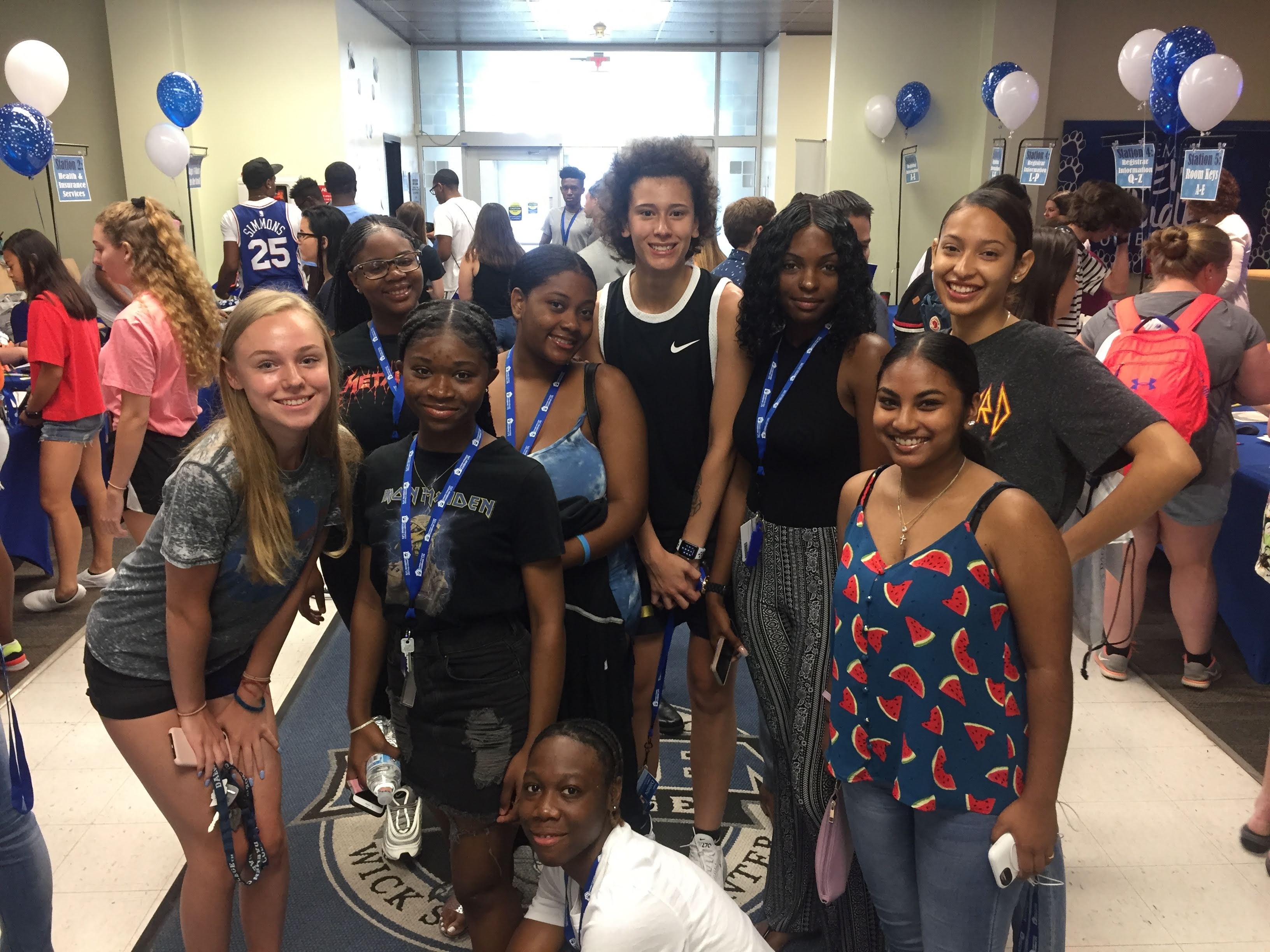 HEOP students with their orientation leader at New Student Orientation
