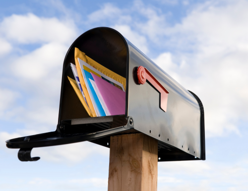 Open mailbox with letters inside