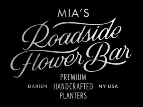 Roadside Flower Bar logo, black & white 