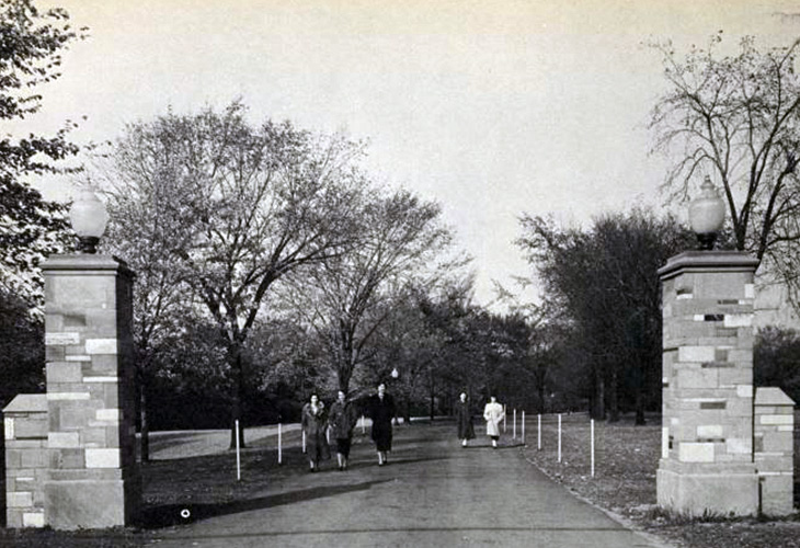 Campus entrance c. 1948