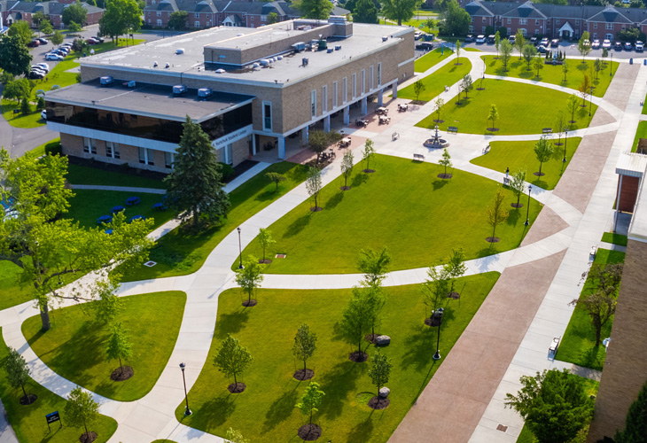 Saffrin Public Square drone view