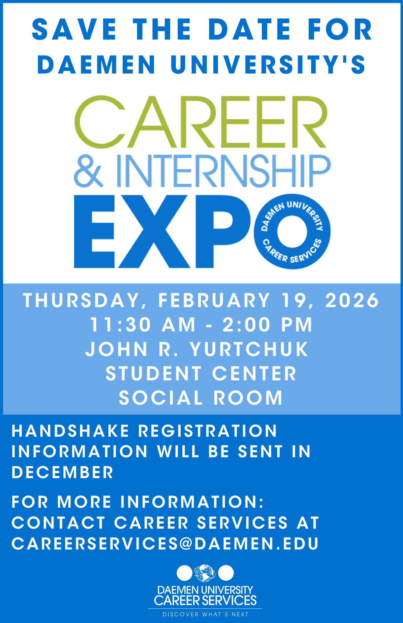 2026 Career & Internship Expo Save the Date