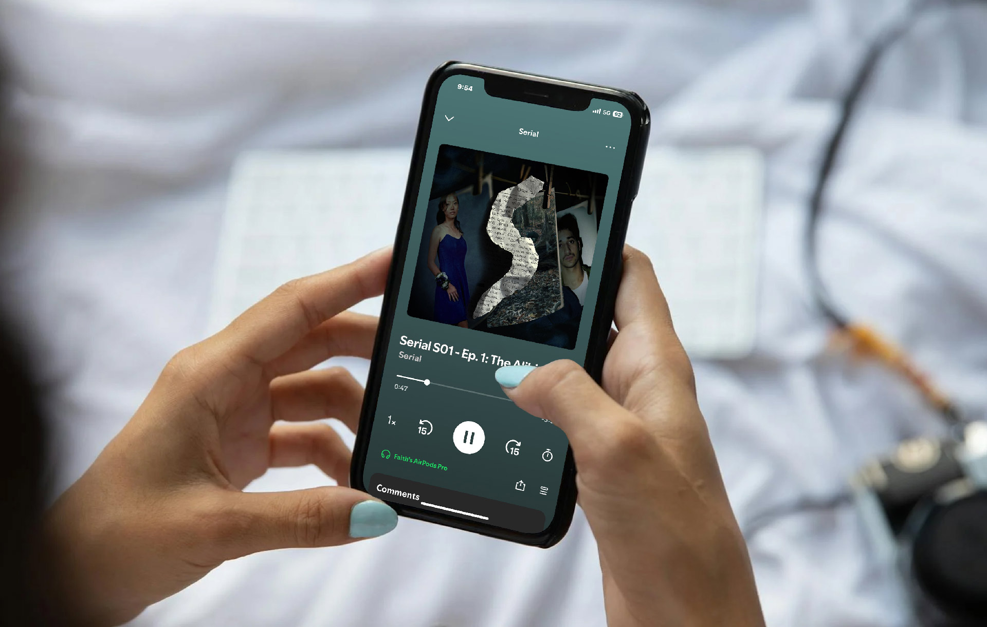 Cover art on a iphone 