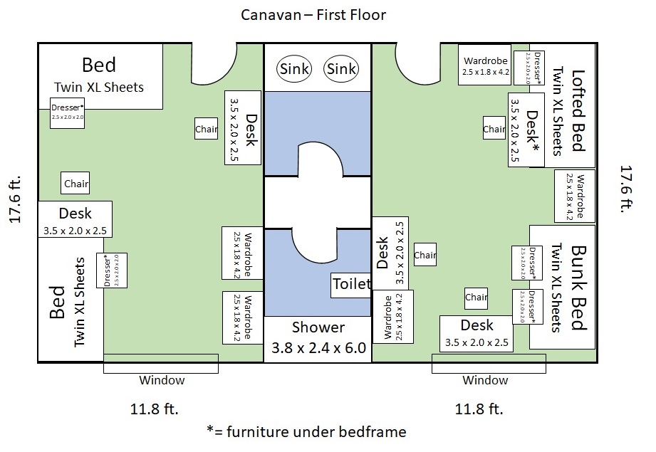 Canavan Hall 1st Floor Suite Layout