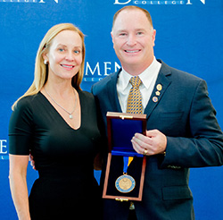 Dr. Todd and Leslie Shatkin, November 2020, receiving Daemen’s Presidential Medal