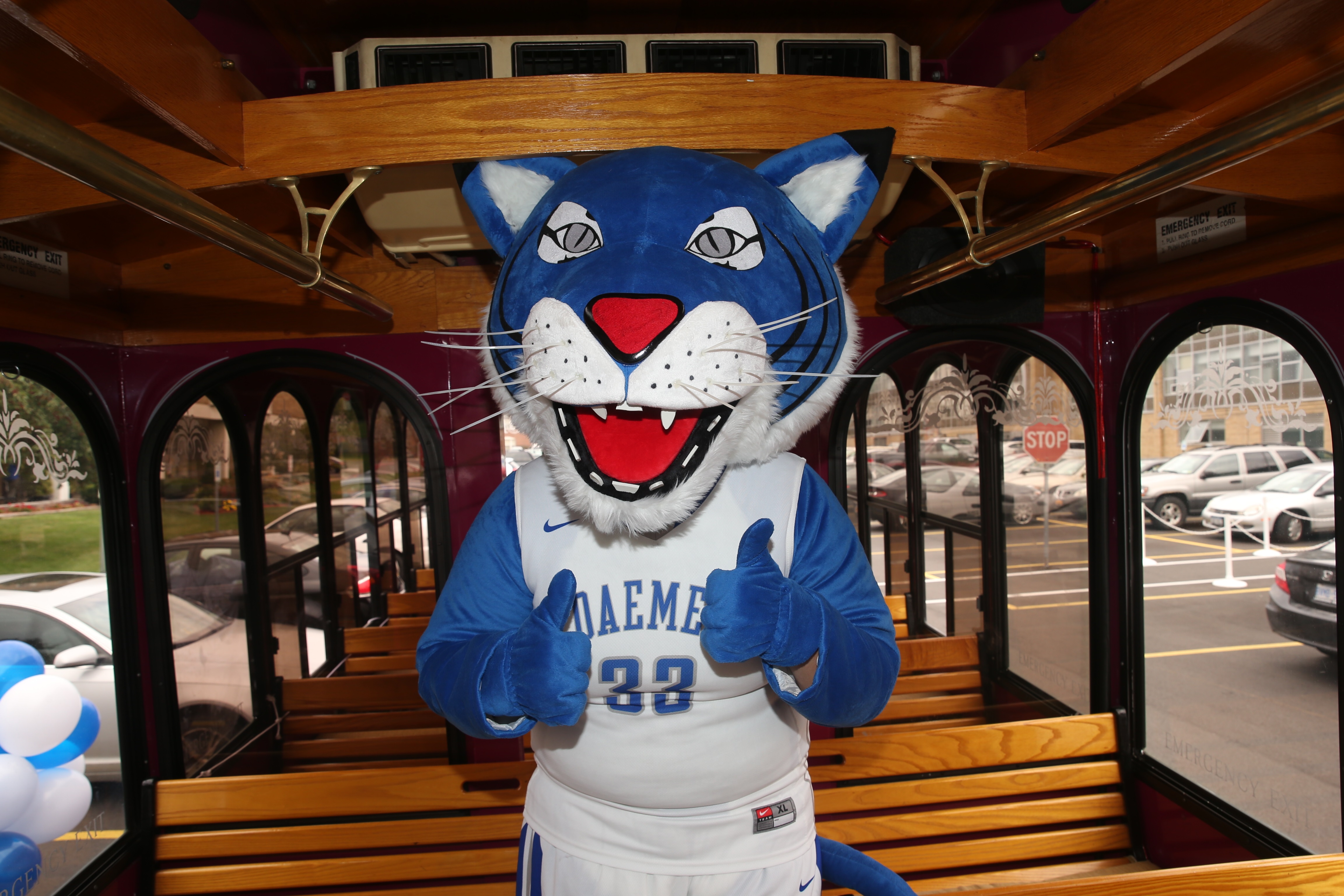 Willie Mascot in Trolley