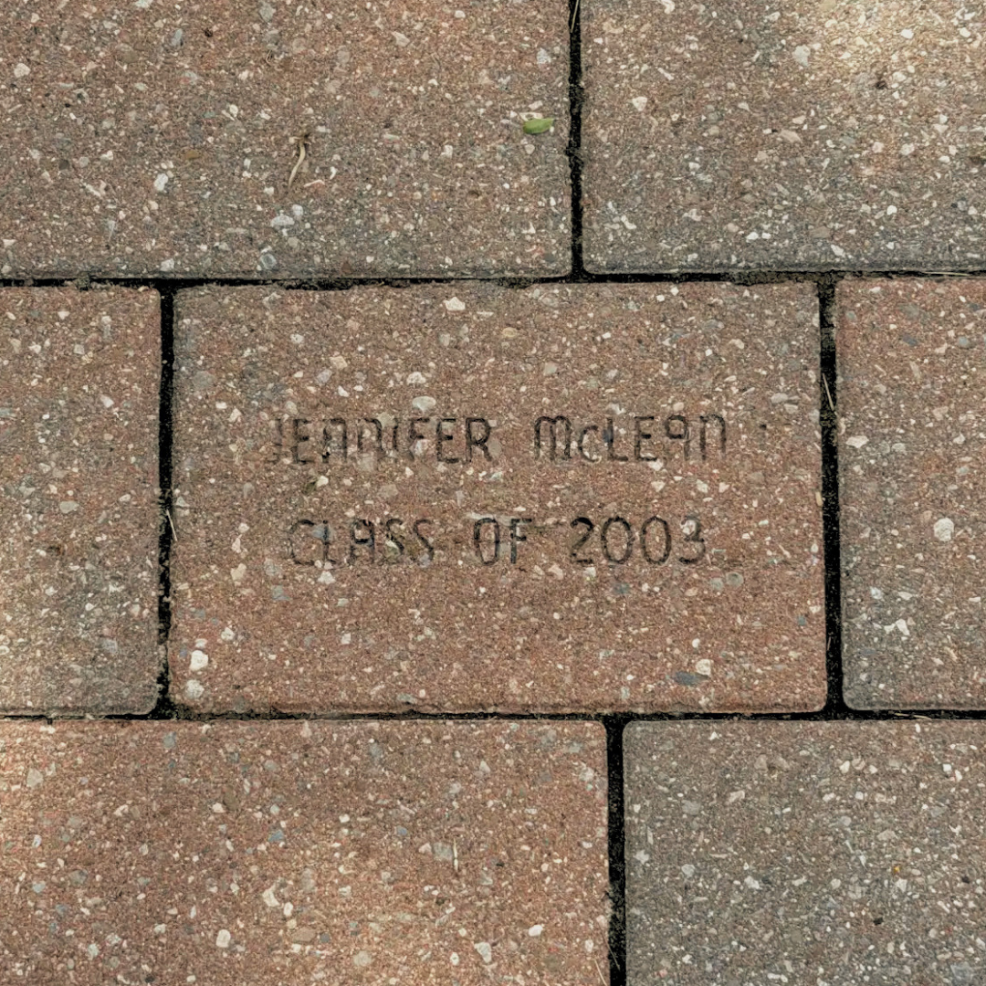Founder’s Walkway, brick and stone pavers with engraving 