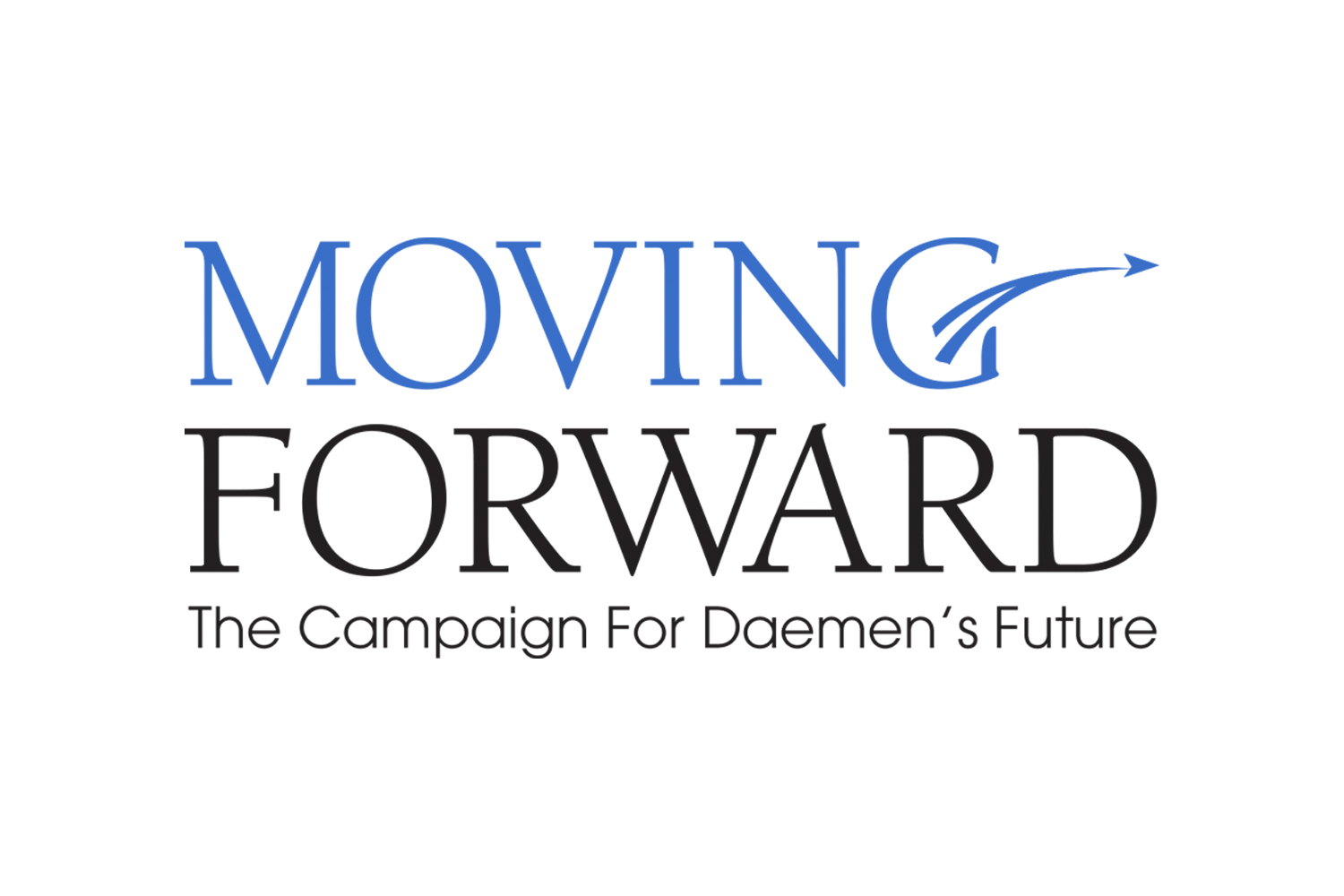 Logo that says Moving Forward The Campaign for Daemen's Future