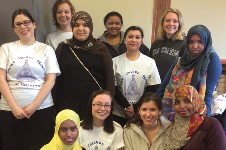 Lafayette High School Students and Daemen Service Learning Mentors at Refugee Teen Empowerment Program