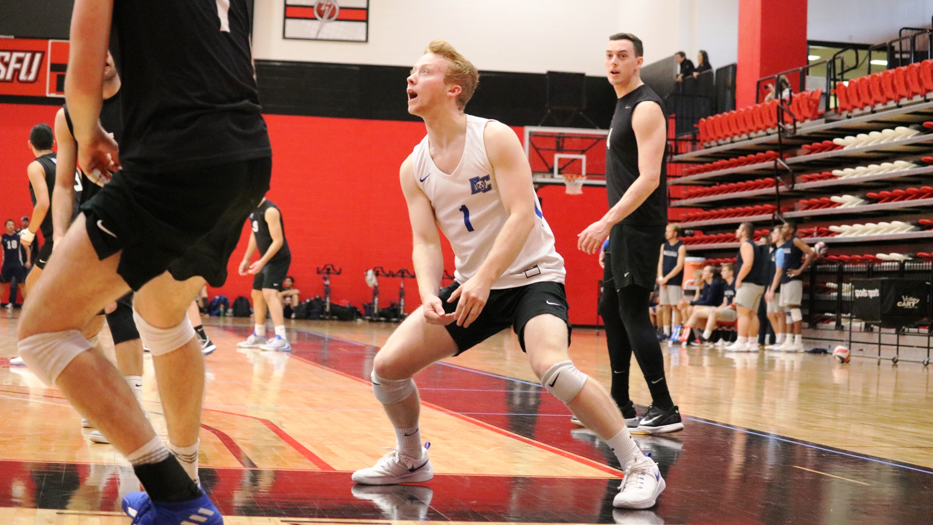 Ryan Beck playing volleyball