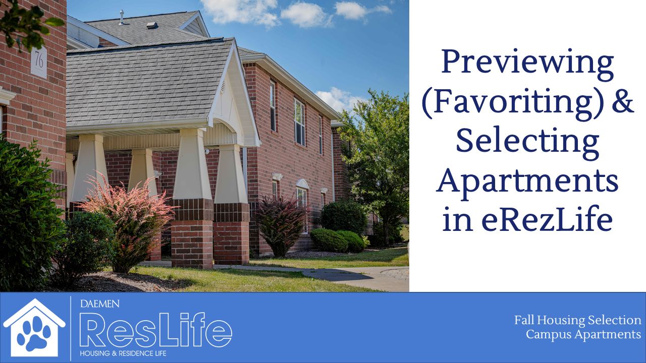 Favoriting & Selecting Apartments in eRezLife