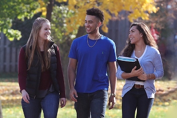 Students Walking On Campus