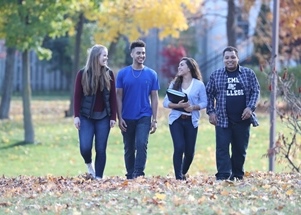 Students Walking On Campus
