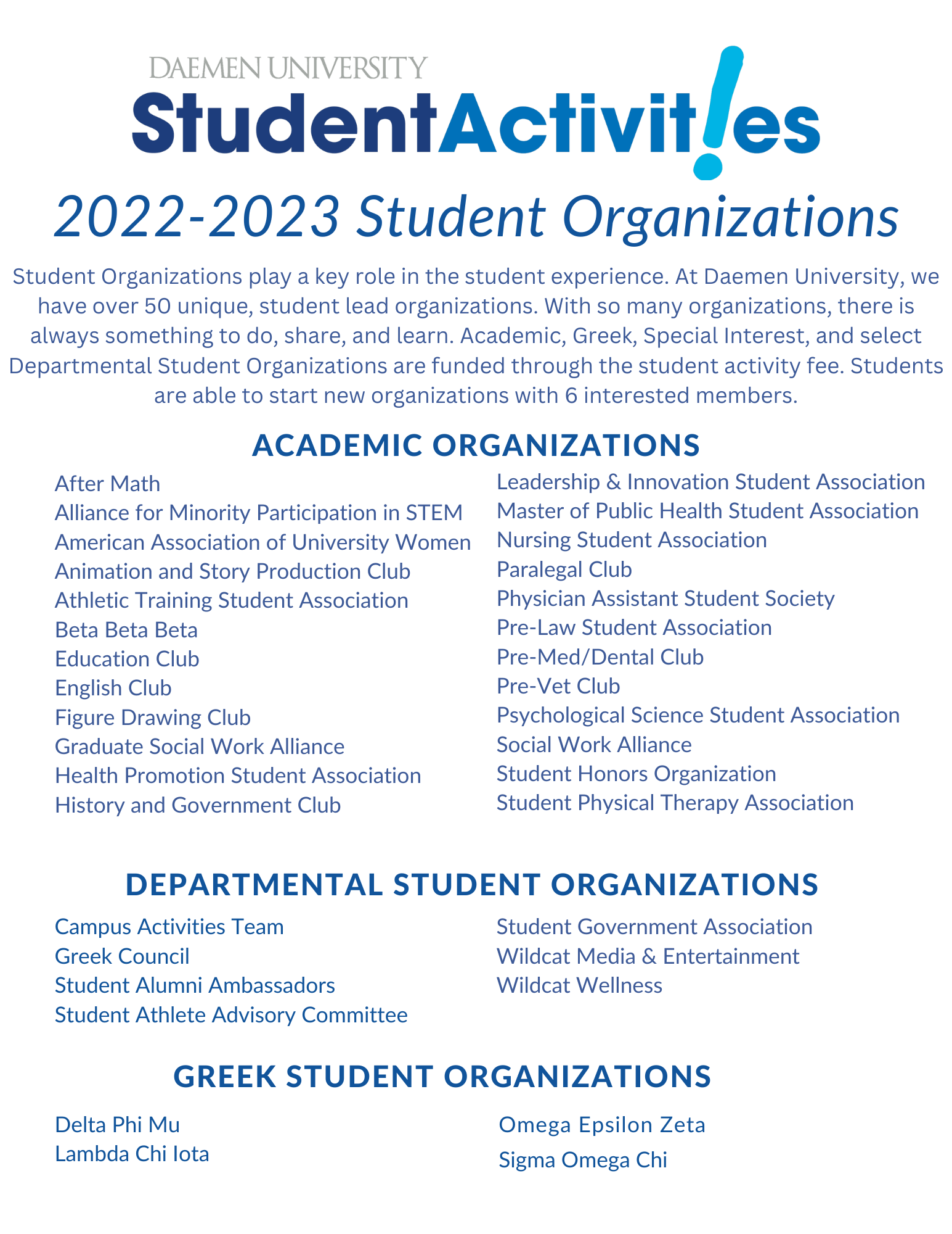 Student Clubs and Organizations