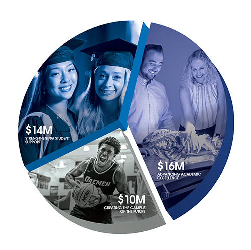 Pie chart graphic representing the funds listed
