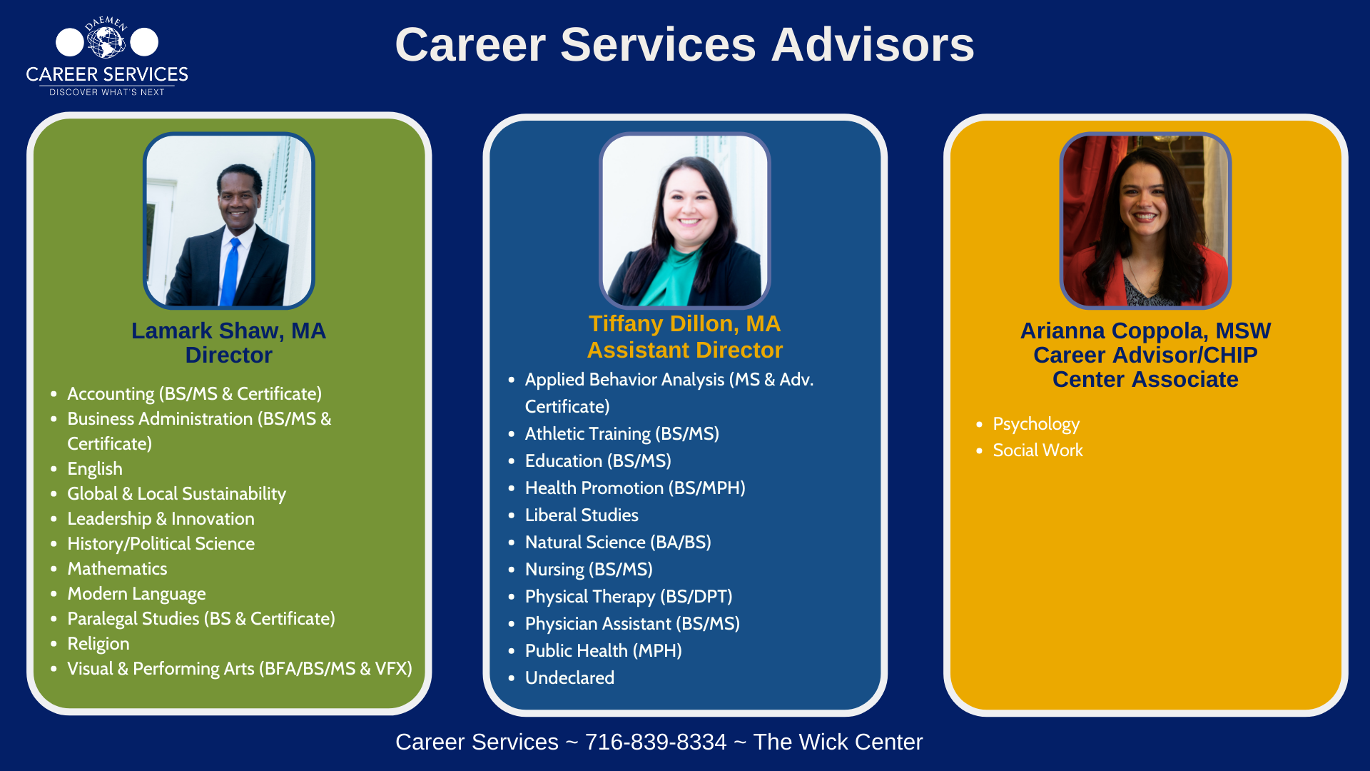 Career Advisors Spring 2022