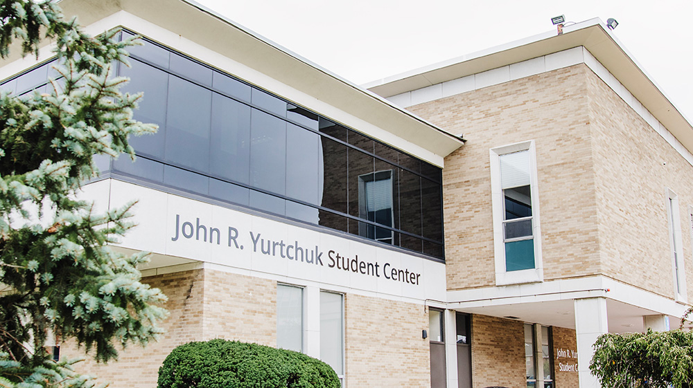 Front of John R. Yurtchuk Student Center