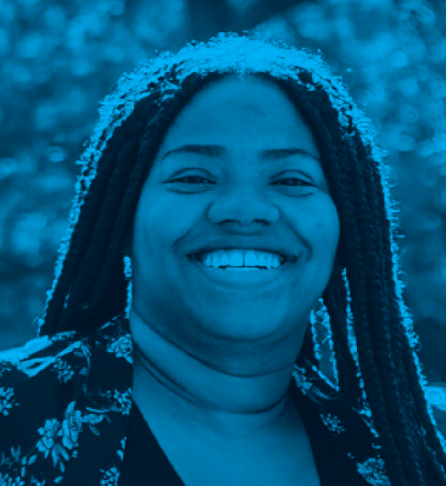 Student smiling on campus