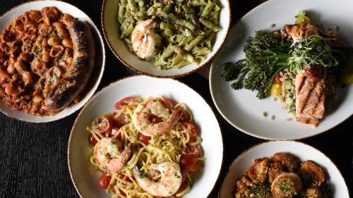 Grappa Italian Nouveau meals on plates