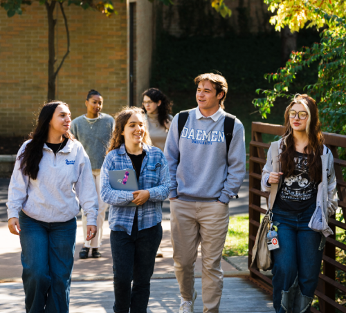 Student smiling on campus