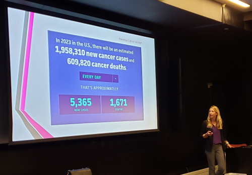 Jill E. Mayer, PT, DPT, NCS speaking at continuing education seminar