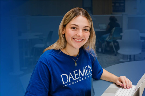 Student smiling