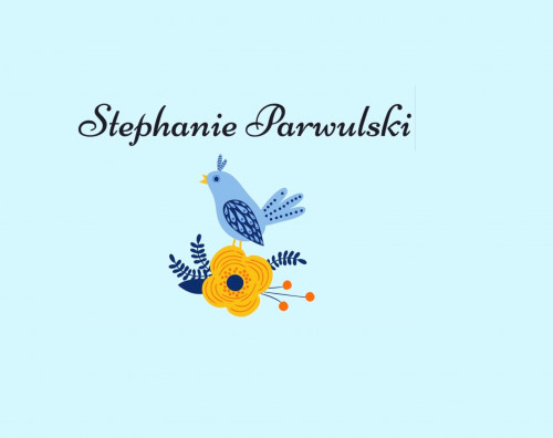 Parwulski books logo, flowers, bird