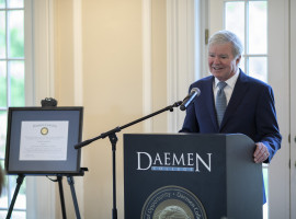 Mark Emmert at podium