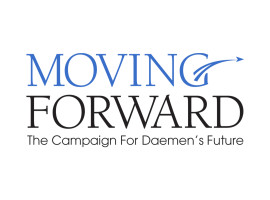 Logo that says Moving Forward The Campaign for Daemen's Future