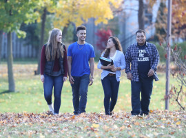 Students Walking On Campus