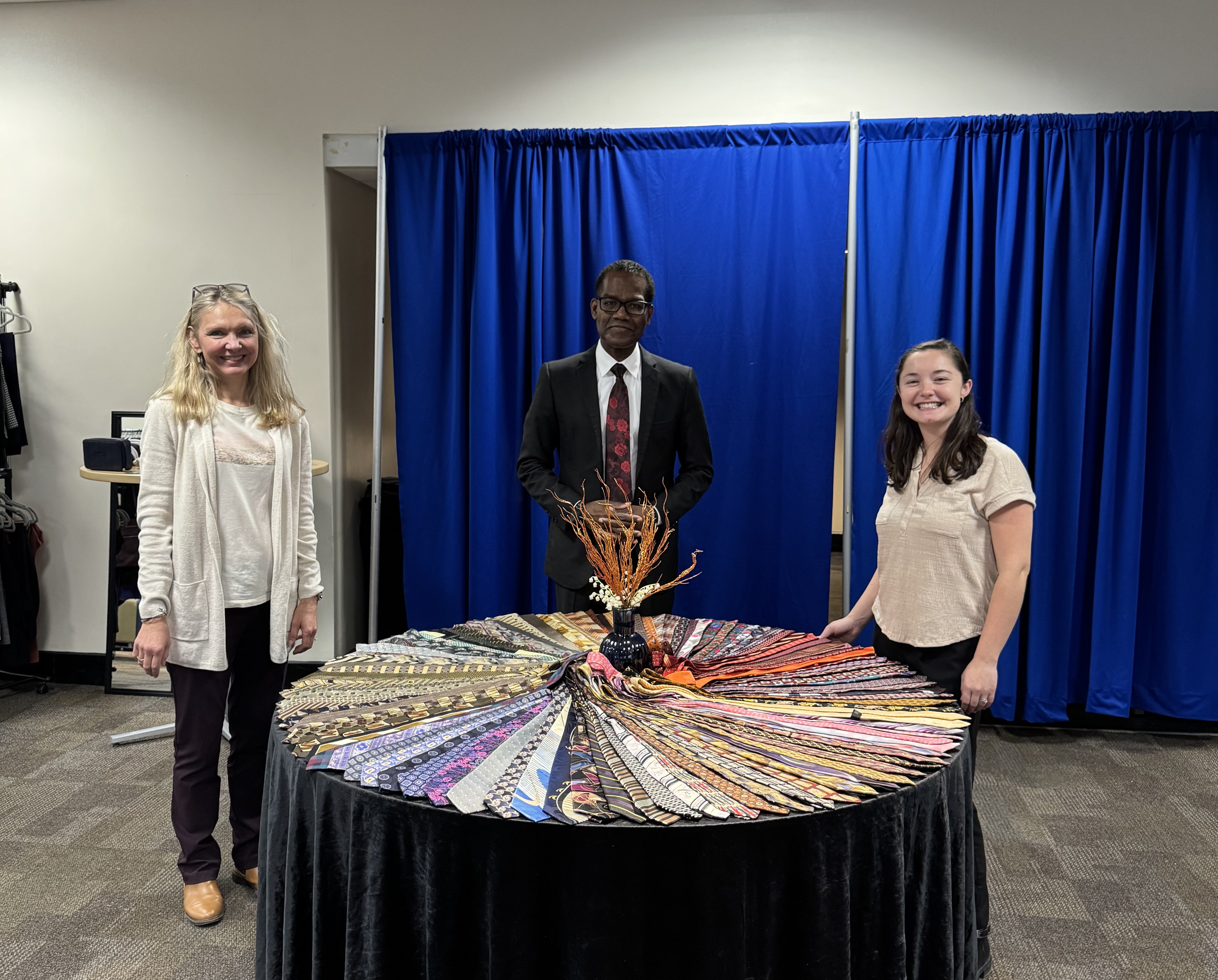 Career Services Staff at the Career Closet Pop Up Shop Event
