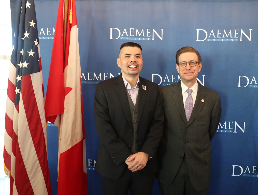 SUNY Erie President Dan Hocoy and Daemen President Gary Olson.